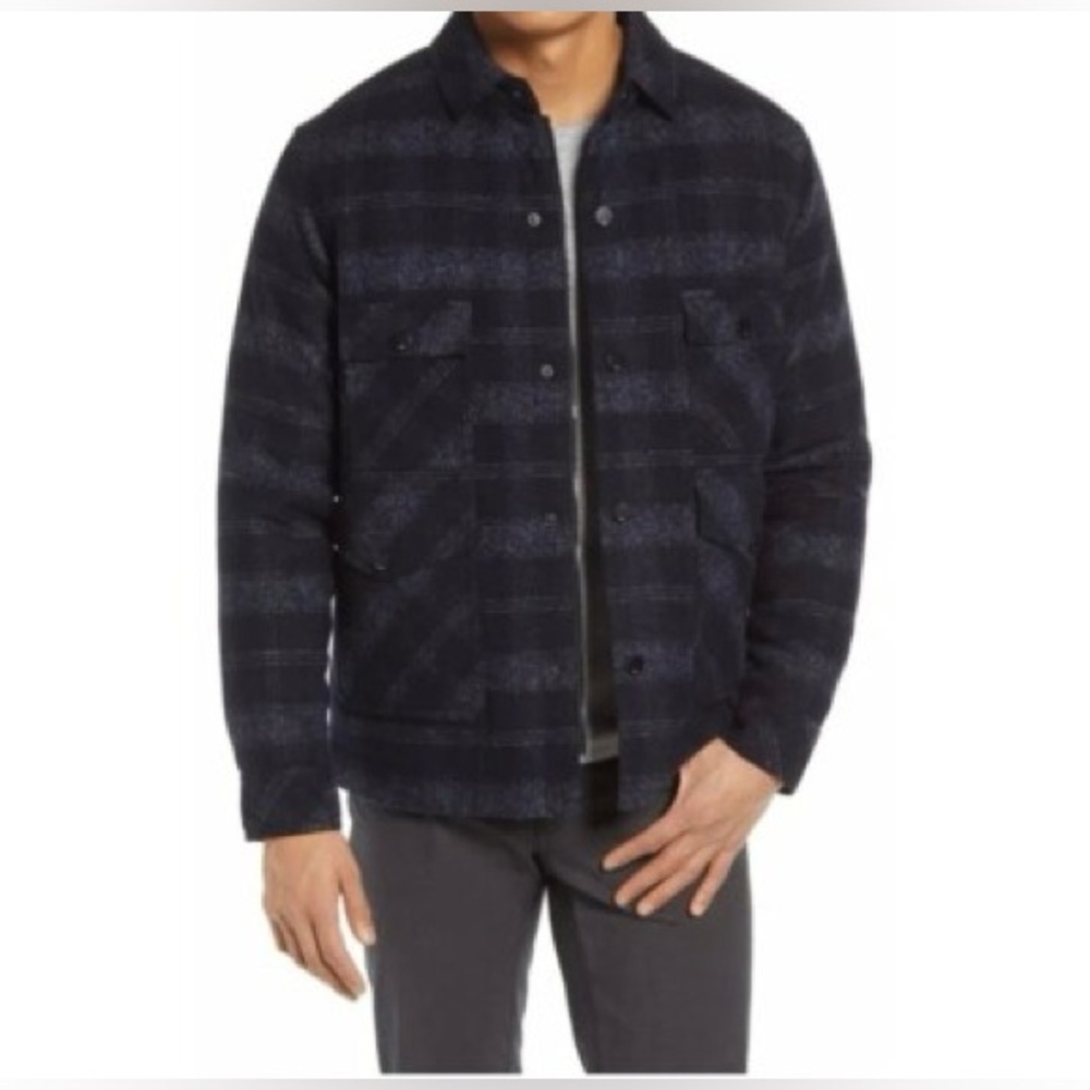 Brax Tom Wool Blend Quilted Light Jacket Mens Black Plaid Size s
NWT Retail 398